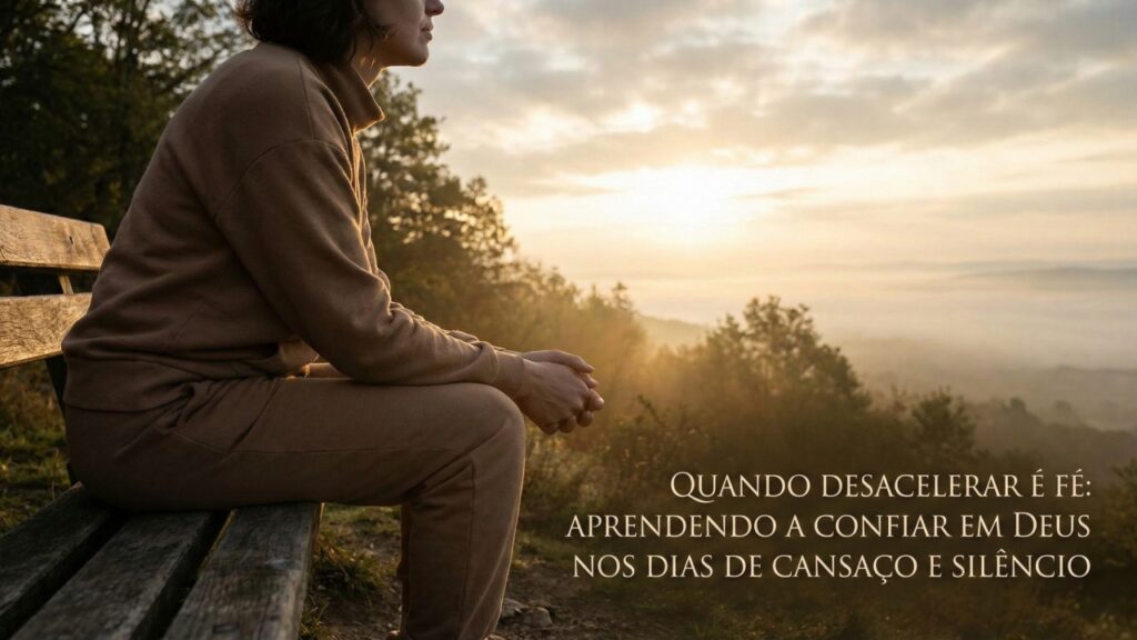 Quando desacelerar é fé: aprendendo a confiar em Deus nos dias de cansaço e silêncio